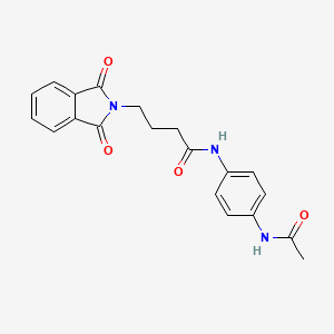molecular formula C20H19N3O4 B1227249 N-(4-acetamidophenyl)-4-(1,3-dioxo-2-isoindolyl)butanamide 