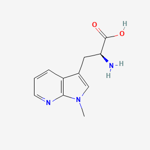 molecular formula C11H13N3O2 B12272495 (2S)-2-amino-3-{1-methyl-1H-pyrrolo[2,3-b]pyridin-3-yl}propanoic acid 