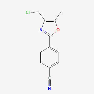 4-[4-(chloromethyl)-5-methyl-1,3-oxazol-2-yl]benzonitrile