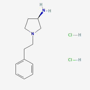 molecular formula C12H20Cl2N2 B12272528 (3R)-1-(2-Phenylethyl)-3-pyrrolidinamine 2HCl 