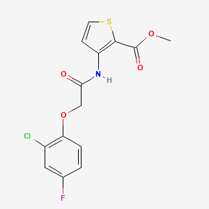 molecular formula C14H11ClFNO4S B1227253 3-[[2-(2-氯-4-氟苯氧基)-1-氧代乙基]氨基]-2-噻吩甲酸甲酯 