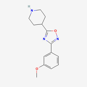 4-[3-(3-Methoxyphenyl)-1,2,4-oxadiazol-5-yl]piperidine