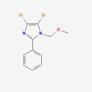 molecular formula C11H10Br2N2O B12272607 4,5-Dibromo-1-(methoxymethyl)-2-phenyl-1H-imidazole 