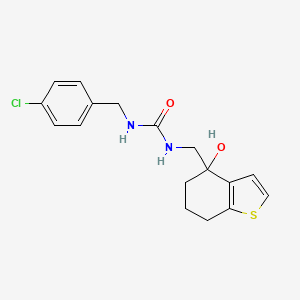 1-[(4-Chlorophenyl)methyl]-3-[(4-hydroxy-4,5,6,7-tetrahydro-1-benzothiophen-4-yl)methyl]urea