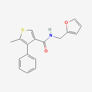 molecular formula C17H15NO2S B1227265 N-(2-呋喃基甲基)-5-甲基-4-苯基-3-噻吩甲酰胺 
