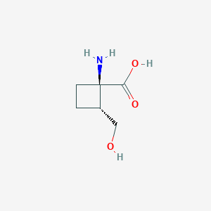 Cyclobutanecarboxylic acid, 1-amino-2-(hydroxymethyl)-, (1R,2R)-(9CI)