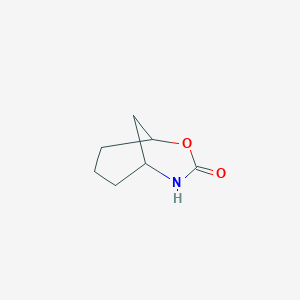 molecular formula C7H11NO2 B12272663 2-Oxa-4-aza-bicyclo[3.3.1]nonan-3-one 