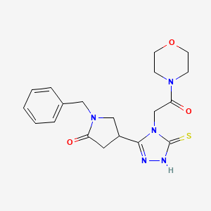 1-benzyl-4-{4-[2-(morpholin-4-yl)-2-oxoethyl]-5-sulfanylidene-4,5-dihydro-1H-1,2,4-triazol-3-yl}pyrrolidin-2-one