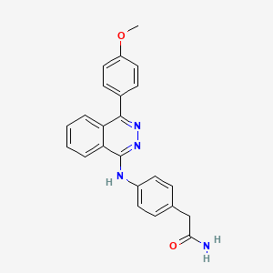 molecular formula C23H20N4O2 B1227268 2-[4-[[4-(4-Methoxyphenyl)-1-phthalazinyl]amino]phenyl]acetamide 