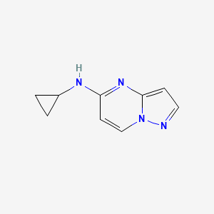 molecular formula C9H10N4 B12272691 N-cyclopropylpyrazolo[1,5-a]pyrimidin-5-amine 