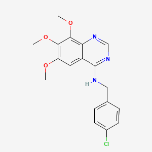 n-[(4-Chlorophenyl)methyl]-6,7,8-trimethoxy-4-quinazolinamine