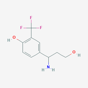 4-(1-Amino-3-hydroxypropyl)-2-(trifluoromethyl)phenol