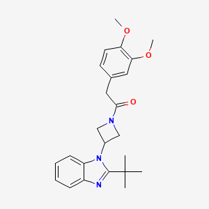 1-[3-(2-tert-butyl-1H-1,3-benzodiazol-1-yl)azetidin-1-yl]-2-(3,4-dimethoxyphenyl)ethan-1-one