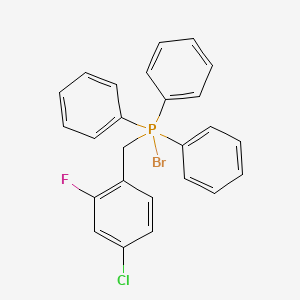 molecular formula C25H20BrClFP B12272751 Bromo-[(4-chloro-2-fluorophenyl)methyl]-triphenyl-lambda5-phosphane 