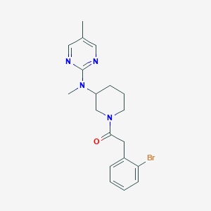 molecular formula C19H23BrN4O B12272789 2-(2-Bromophenyl)-1-{3-[methyl(5-methylpyrimidin-2-yl)amino]piperidin-1-yl}ethan-1-one 