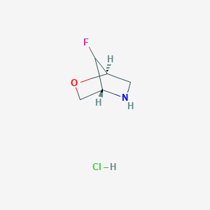 molecular formula C5H9ClFNO B12272803 (1R,4R)-7-fluoro-2-oxa-5-azabicyclo[2.2.1]heptane;hydrochloride 