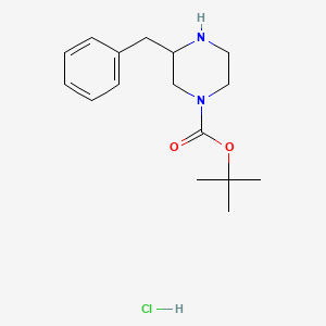 molecular formula C16H25ClN2O2 B12272806 (R)-1-Boc-3-benzylpiperazine hydrochloride 