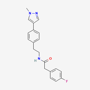 2-(4-fluorophenyl)-N-{2-[4-(1-methyl-1H-pyrazol-4-yl)phenyl]ethyl}acetamide