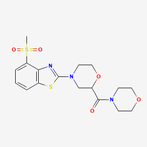 4-Methanesulfonyl-2-[2-(morpholine-4-carbonyl)morpholin-4-yl]-1,3-benzothiazole