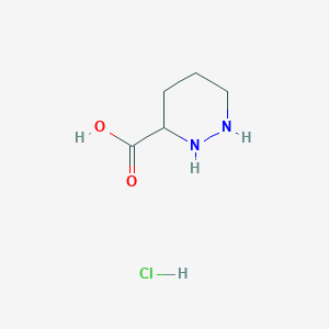 molecular formula C5H11ClN2O2 B12272844 1,2-Diazinane-3-carboxylicacidhydrochloride 