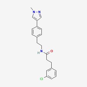 3-(3-chlorophenyl)-N-{2-[4-(1-methyl-1H-pyrazol-4-yl)phenyl]ethyl}propanamide