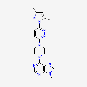 6-{4-[6-(3,5-dimethyl-1H-pyrazol-1-yl)pyridazin-3-yl]piperazin-1-yl}-9-methyl-9H-purine