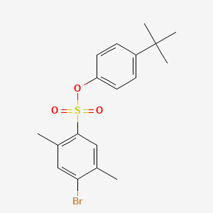 molecular formula C18H21BrO3S B12272901 4-Tert-butylphenyl 4-bromo-2,5-dimethylbenzene-1-sulfonate 