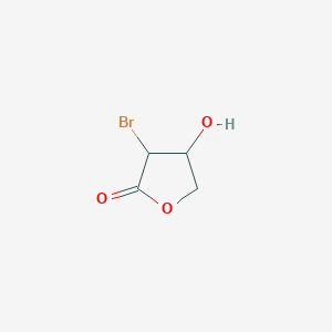 molecular formula C4H5BrO3 B12272906 3-Bromo-4-hydroxyoxolan-2-one CAS No. 87683-15-6