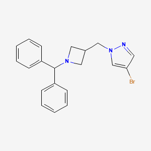 4-bromo-1-{[1-(diphenylmethyl)azetidin-3-yl]methyl}-1H-pyrazole