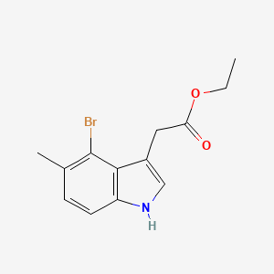 molecular formula C13H14BrNO2 B12272933 Ethyl 4-Bromo-5-methylindole-3-acetate 