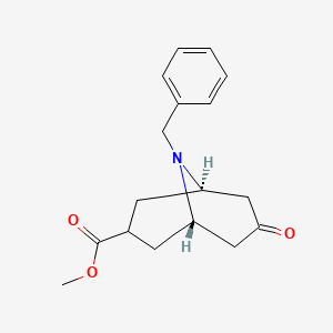 molecular formula C17H21NO3 B12272943 9-Benzyl-7-oxo-9-aza-bicyclo[3.3.1]nonane-3-carboxylic acid methyl ester 