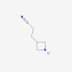 molecular formula C6H10N2 B12272944 3-(Azetidin-3-yl)propanenitrile CAS No. 1205749-29-6