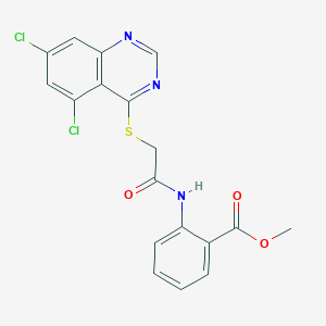 Methyl 2-{2-[(5,7-dichloroquinazolin-4-yl)sulfanyl]acetamido}benzoate