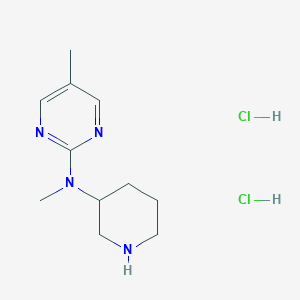 molecular formula C11H20Cl2N4 B12273004 N,5-dimethyl-N-piperidin-3-ylpyrimidin-2-amine;dihydrochloride 