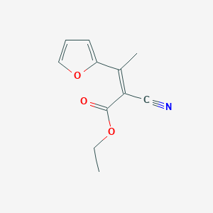 molecular formula C11H11NO3 B12273008 (Z)-ethyl 2-cyano-3-(furan-2-yl)but-2-enoate 