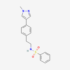 N-{2-[4-(1-methyl-1H-pyrazol-4-yl)phenyl]ethyl}benzenesulfonamide