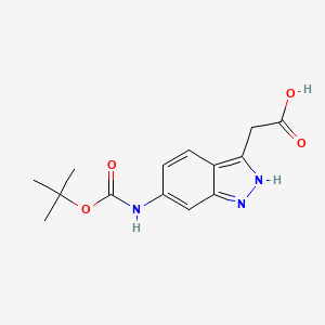 (6-tert-Butoxycarbonylamino-1H-indazol-3-yl)-acetic acid