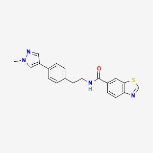 N-{2-[4-(1-methyl-1H-pyrazol-4-yl)phenyl]ethyl}-1,3-benzothiazole-6-carboxamide