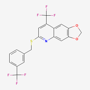 8-(Trifluoromethyl)-6-{[3-(trifluoromethyl)benzyl]sulfanyl}[1,3]dioxolo[4,5-g]quinoline