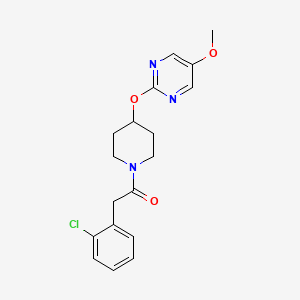 molecular formula C18H20ClN3O3 B12273136 2-(2-Chlorophenyl)-1-{4-[(5-methoxypyrimidin-2-yl)oxy]piperidin-1-yl}ethan-1-one 