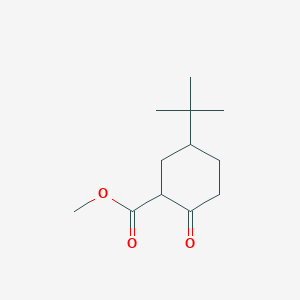 molecular formula C12H20O3 B12273164 Cyclohexanecarboxylic acid, 5-(1,1-dimethylethyl)-2-oxo-, methyl ester CAS No. 74851-58-4