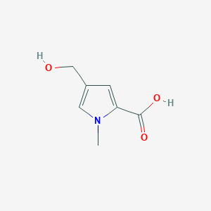 molecular formula C7H9NO3 B12273171 4-(Hydroxymethyl)-1-methyl-1H-pyrrole-2-carboxylicacid 