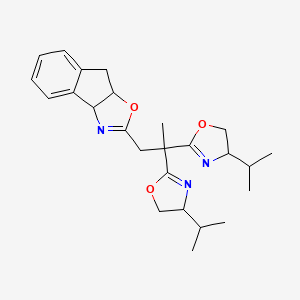 molecular formula C25H33N3O3 B12273194 8H-Indeno[1,2-d]oxazole,2-[2,2-bis[(4S)-4,5-dihydro-4-(1-methylethyl)-2-oxazolyl]propyl]-3a,8a-dihydro-, (3aS,8aR)- 