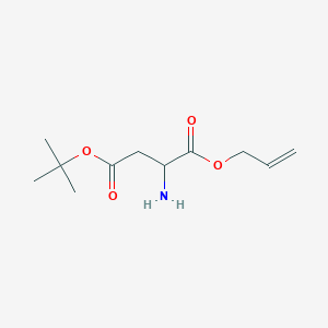 molecular formula C11H19NO4 B12273201 4-O-tert-butyl 1-O-prop-2-enyl 2-aminobutanedioate 