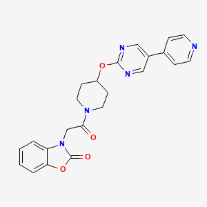 3-[2-Oxo-2-(4-{[5-(pyridin-4-yl)pyrimidin-2-yl]oxy}piperidin-1-yl)ethyl]-2,3-dihydro-1,3-benzoxazol-2-one