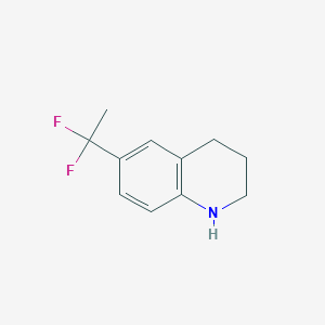 molecular formula C11H13F2N B12273233 6-(1,1-Difluoro-ethyl)-1,2,3,4-tetrahydro-quinoline 