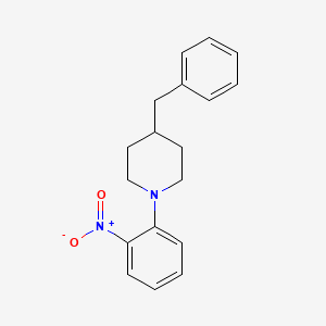 molecular formula C18H20N2O2 B12273266 4-Benzyl-1-(2-nitrophenyl)piperidine 