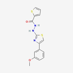 molecular formula C15H13N3O2S2 B1227327 N'-[4-(3-methoxyphenyl)-2-thiazolyl]-2-thiophenecarbohydrazide 
