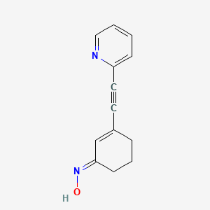 molecular formula C13H12N2O B12273275 (E)-3-(Pyridin-2-ylethynyl)cyclohex-2-en-1-one oxime 