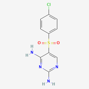 molecular formula C10H9ClN4O2S B1227328 5-(4-Chloro-benzenesulfonyl)-pyrimidine-2,4-diamine 